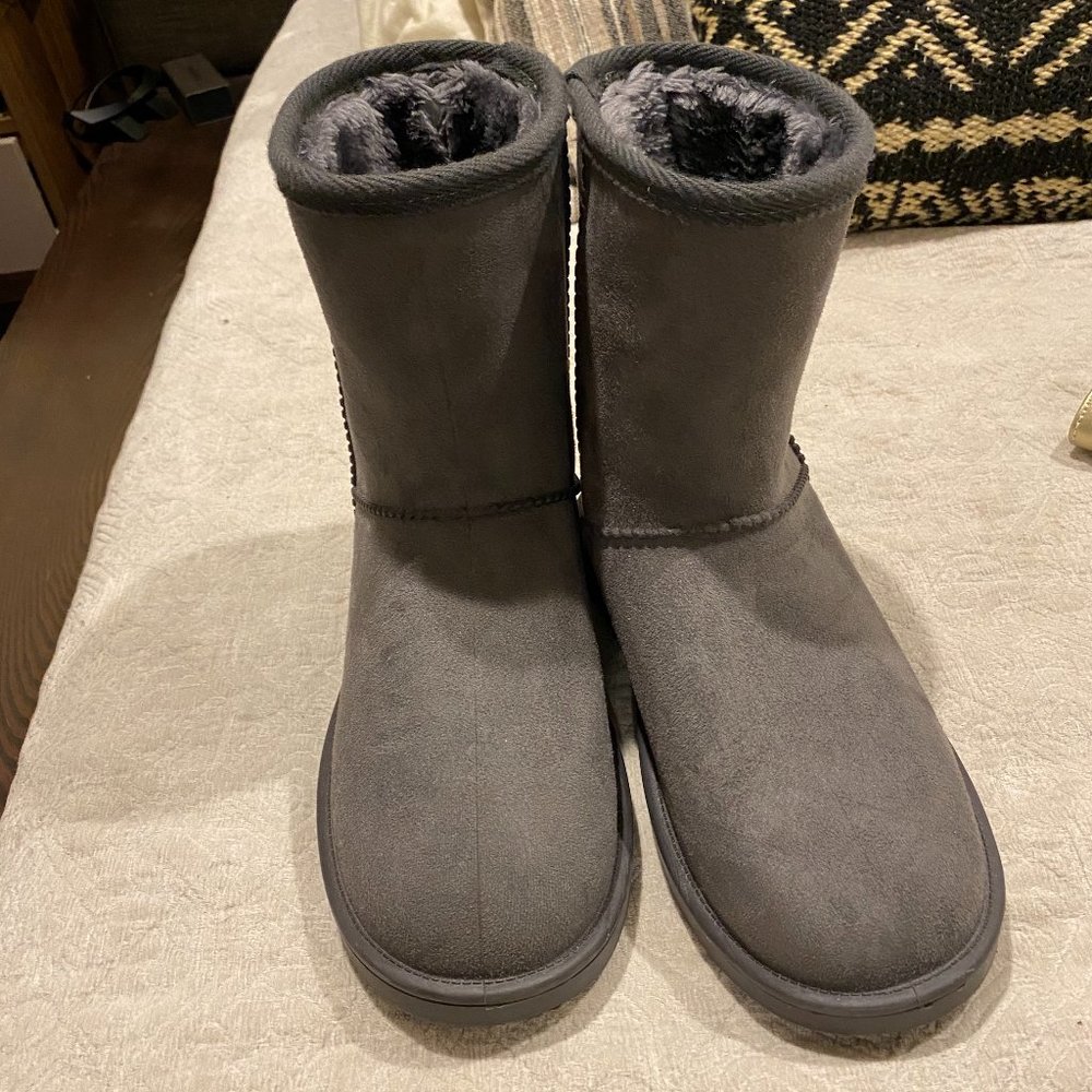 Cozy Grey Boots